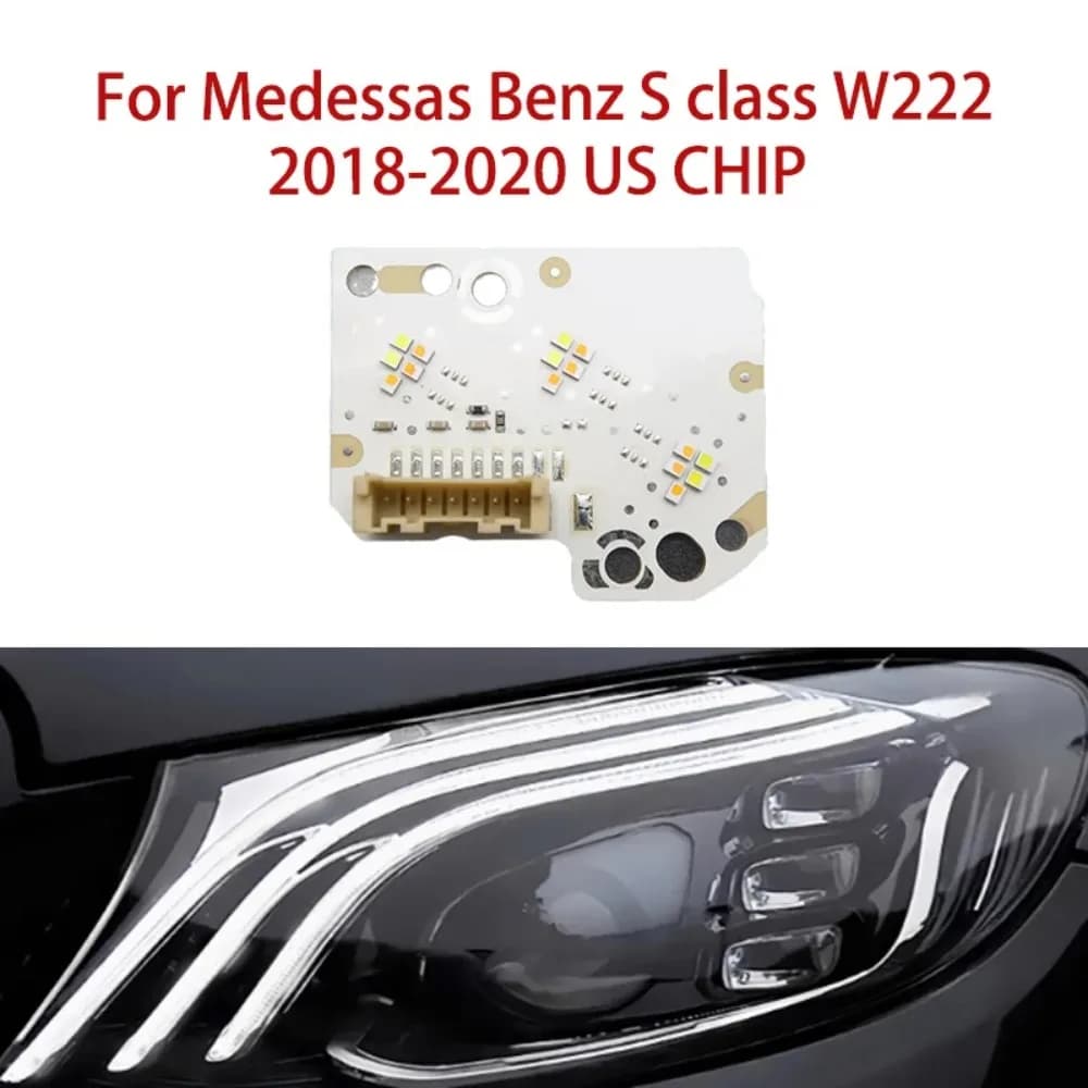 Luz blanca para Mercedes Benz Clase S W222 versión estadounidense 18-20 Angel Eyes chip de balasto Chip de circulación diurna fa