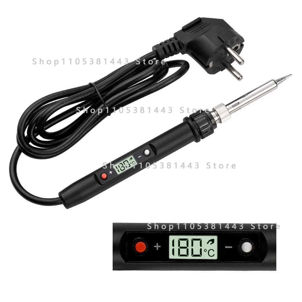 220V 110V Welding Station with Rework Iron Accessories 80W Electric Adjustable Temperature Soldering Iron Pencil Grip Handpiece