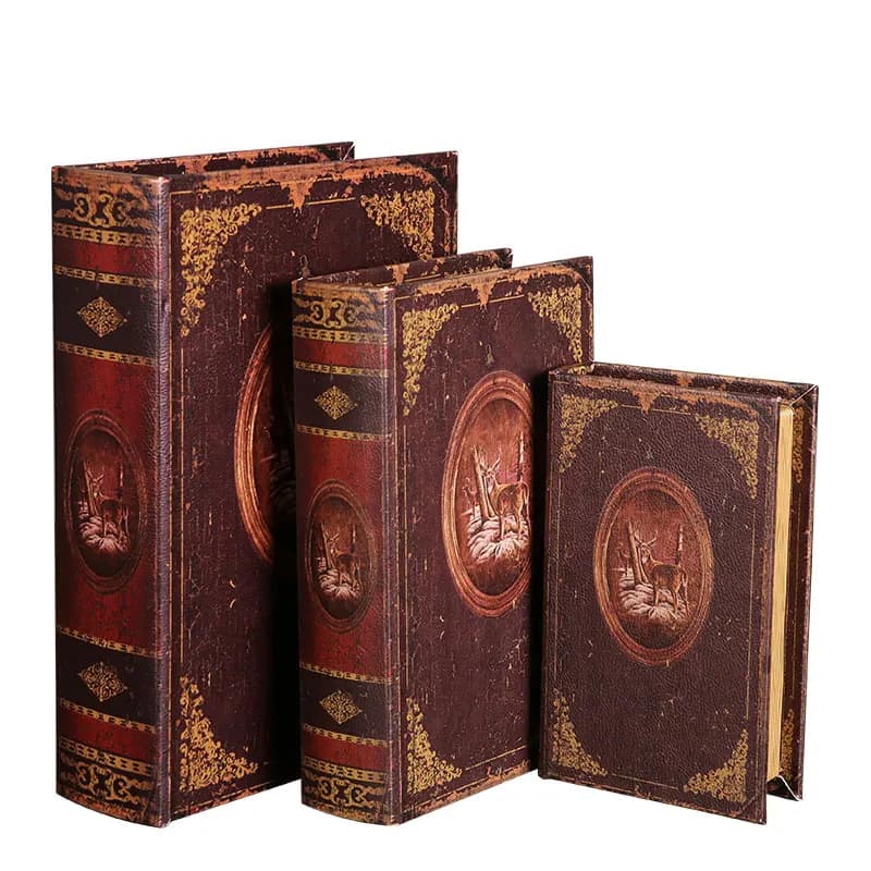 Vintage Prop Book Simulation Book Fake Storage Box Office Kitchenware Study Bookcase Decorations Decor