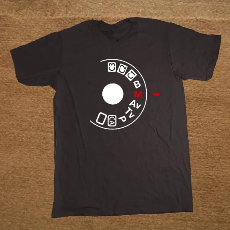 Retro Manual Camera Photography T-Shirt 100% Cotton O-Neck Short Sleeve Summer Casual Mens T-shirt Streetwear