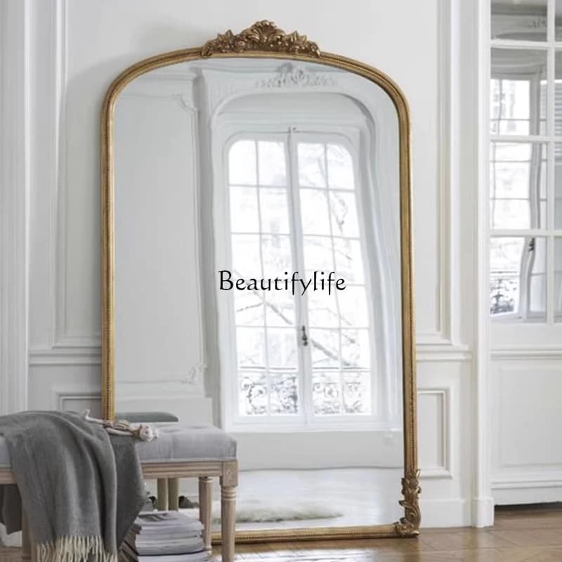 European retro full-length mirror floor-to-ceiling bedroom home American cloakroom dressing mirror