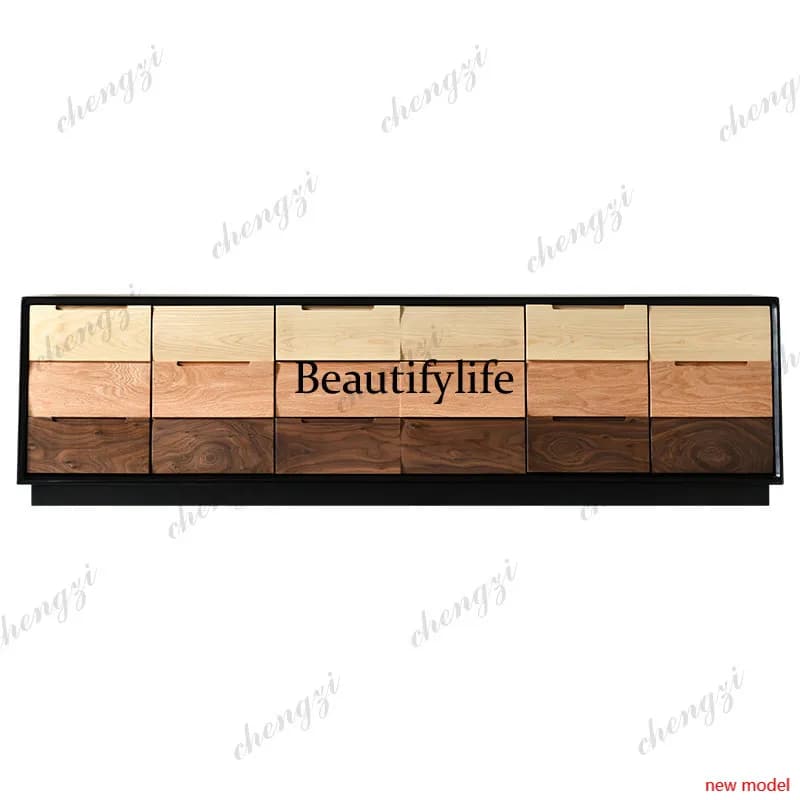 h178High floor TV cabinet combination, simple floor cabinet, small apartment with drawers to store TV cabinet