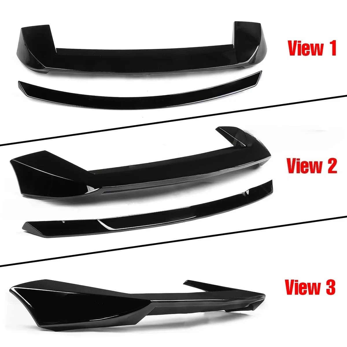 R Style Car Rear Trunk Spoiler Lip + Rear Roof Top Spoiler Lip Rear Boot Tail Gate Wing for  for Grand Cherokee 2013-2020