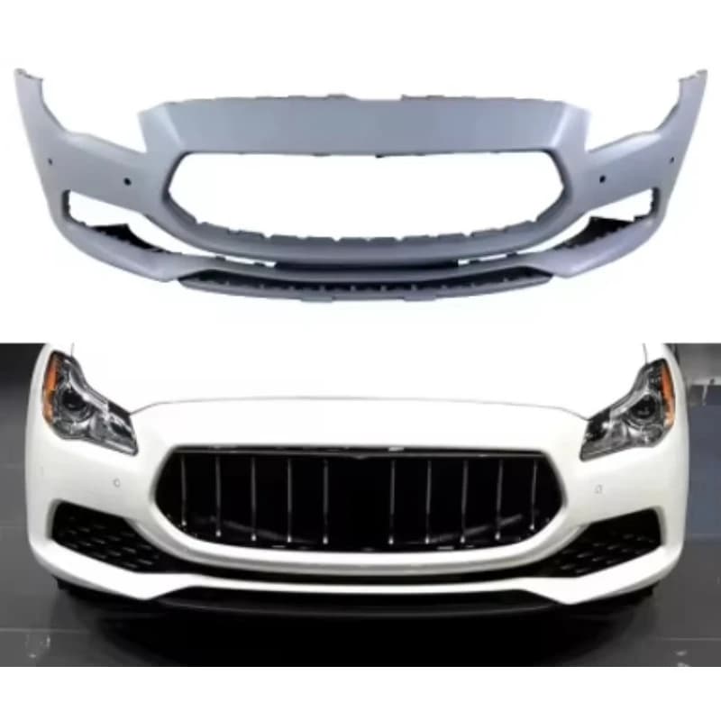 Stlf Auto Upgrade Luxury Front Bumper Grille And Front Lip Body Kit For 2013-2016 Quattroporte