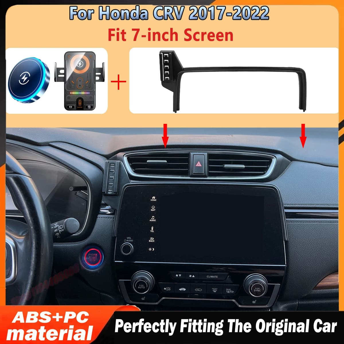 For Honda CRV CR-V 2017-2022 Magnetic Wireless Car Charger Air Vent Phone Holder Stand Fast Charging Cellphone Bracket