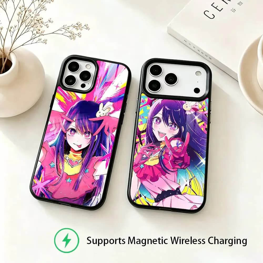 hoshino oshi no ko Phone Case For iPhone18,17,16,15,14,13,12,11 Plus,Pro Compatible with magnetic wireless charging