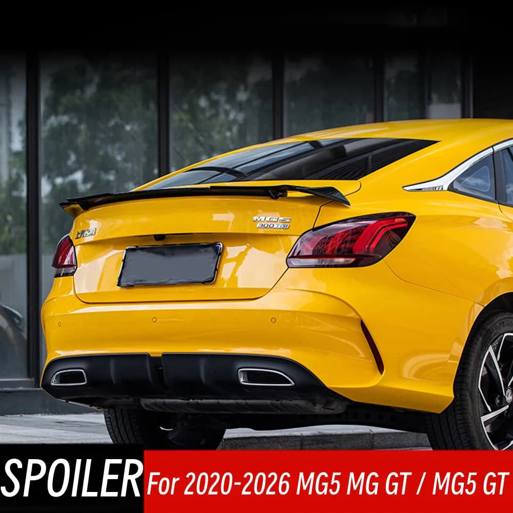 For MG5 MG5 Pro MG GT / MG5 GT 2020 21 22 23 24 25 26 Rear Trunk Lid Spoiler Wings Car Exterior Black Carbon Accessories Part