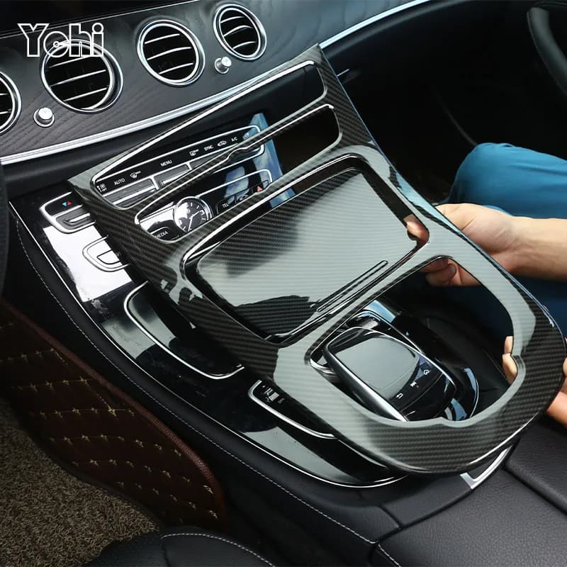 For Mercedes-Benz E-Class W213 2016-2021 ABS Car Center Console Decorative Panel Cover Sticker Interior Accessories