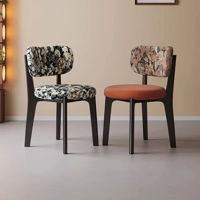 Thickened solid wood dining chair PU soft bag modern waterproof and environmentally friendly commercial