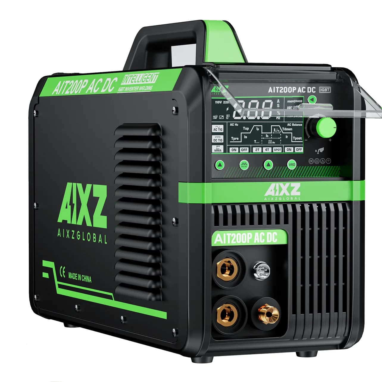 AIXZ AIT200P 5-in-1 Portable AC DC TIG Welding Machine Aluminum Square Pulse DC Pulse MMA for Copper New Condition