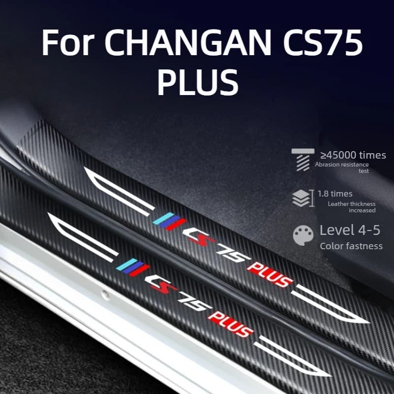 Door Sill Protector For CHANGAN CS75 PLUS Accessories 2026/2025 High-Quality Leather Material Anti-Scratch Dust-Proof 2022-2024