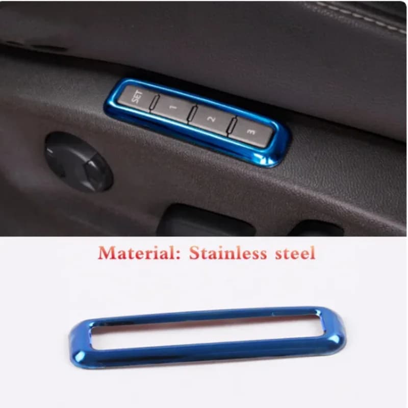 For Volkswagen VW Teramont Atlas 2017-2020 Car Master driver seat memory switch Cover Trim Stainless car styling accessories