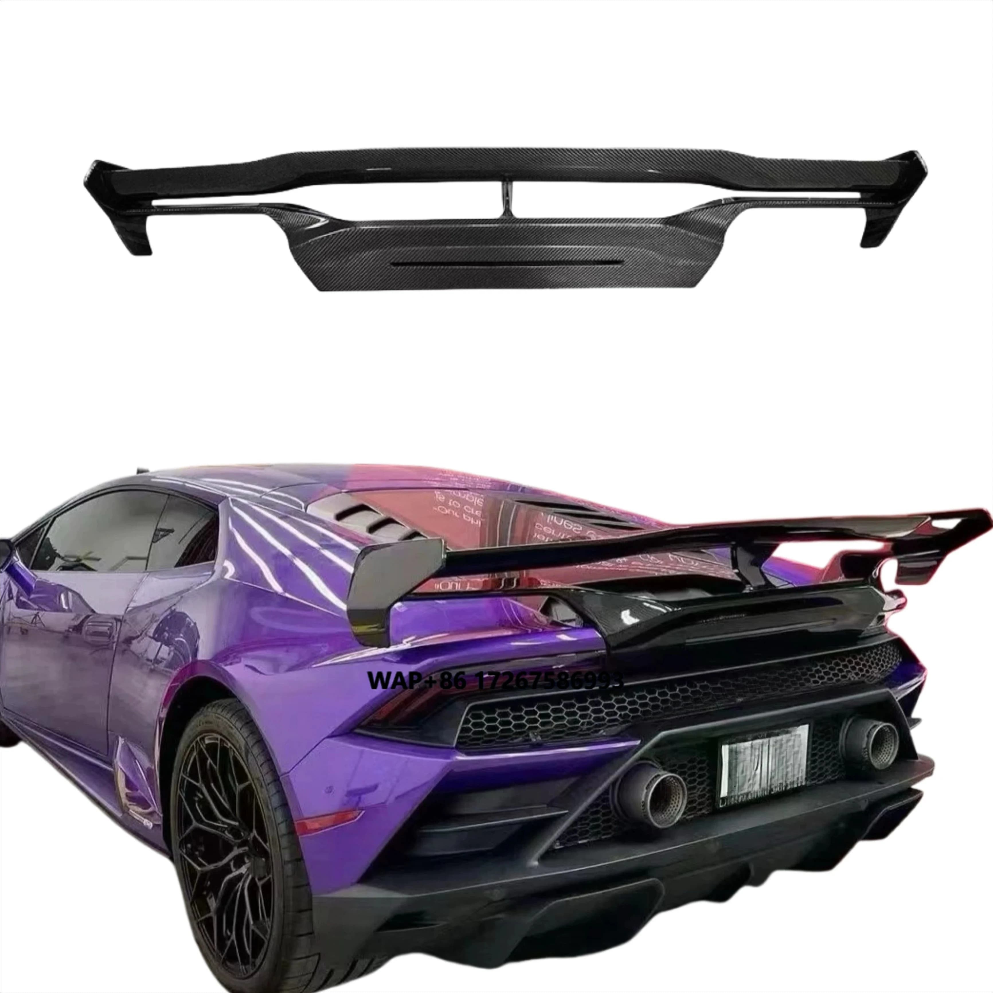 V-Style Carbon Fiber Body Kit for  LP580 LP610 EVO Rear Tail Spoiler Diffuser