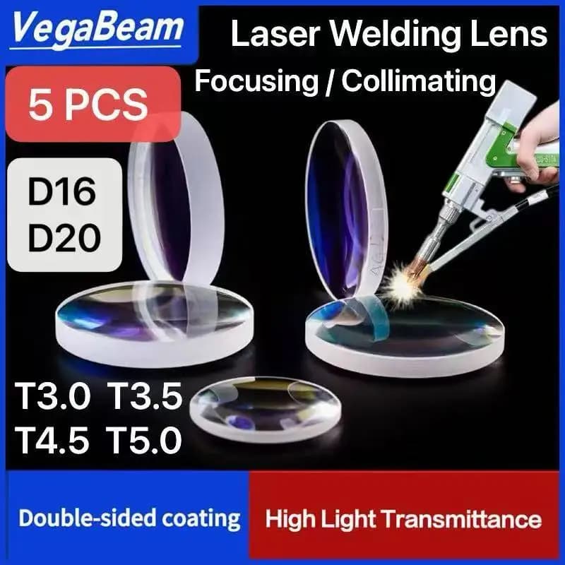 5PCS D20x4.5 F150 F200 F600 Laser Welding Focusing Lens T3.0 T3.5 T4.5 T5.0 For SUP20S SUP21T SUP23S HW Welding Collimating Lens