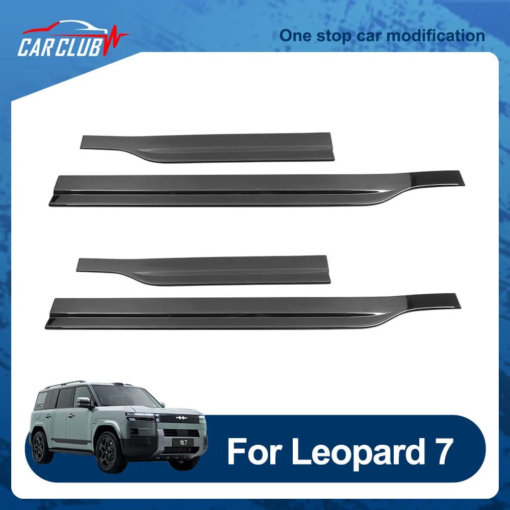Black Warrior Door Trim Fit For BYD Leopard 7 Titanium 7 2025 2026 Blackened Body Trim ABS Material Automotive Supplies