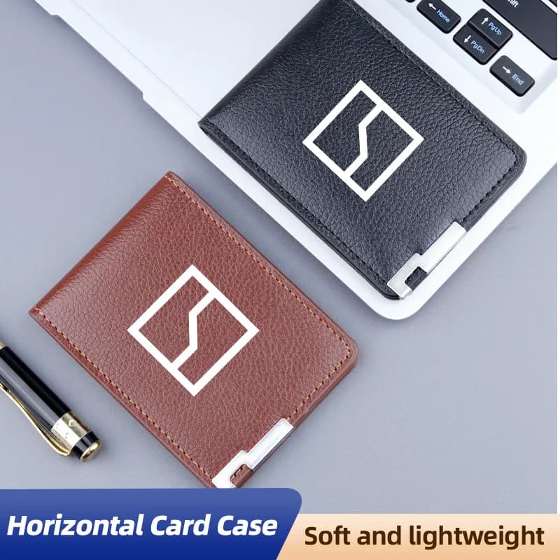 PU Leather Car Credit Card Holder Wallet Coin Purse Auto Accessories For Zeekr X 001 009 2022 2023 2024 EV 2021-2023 Krypton