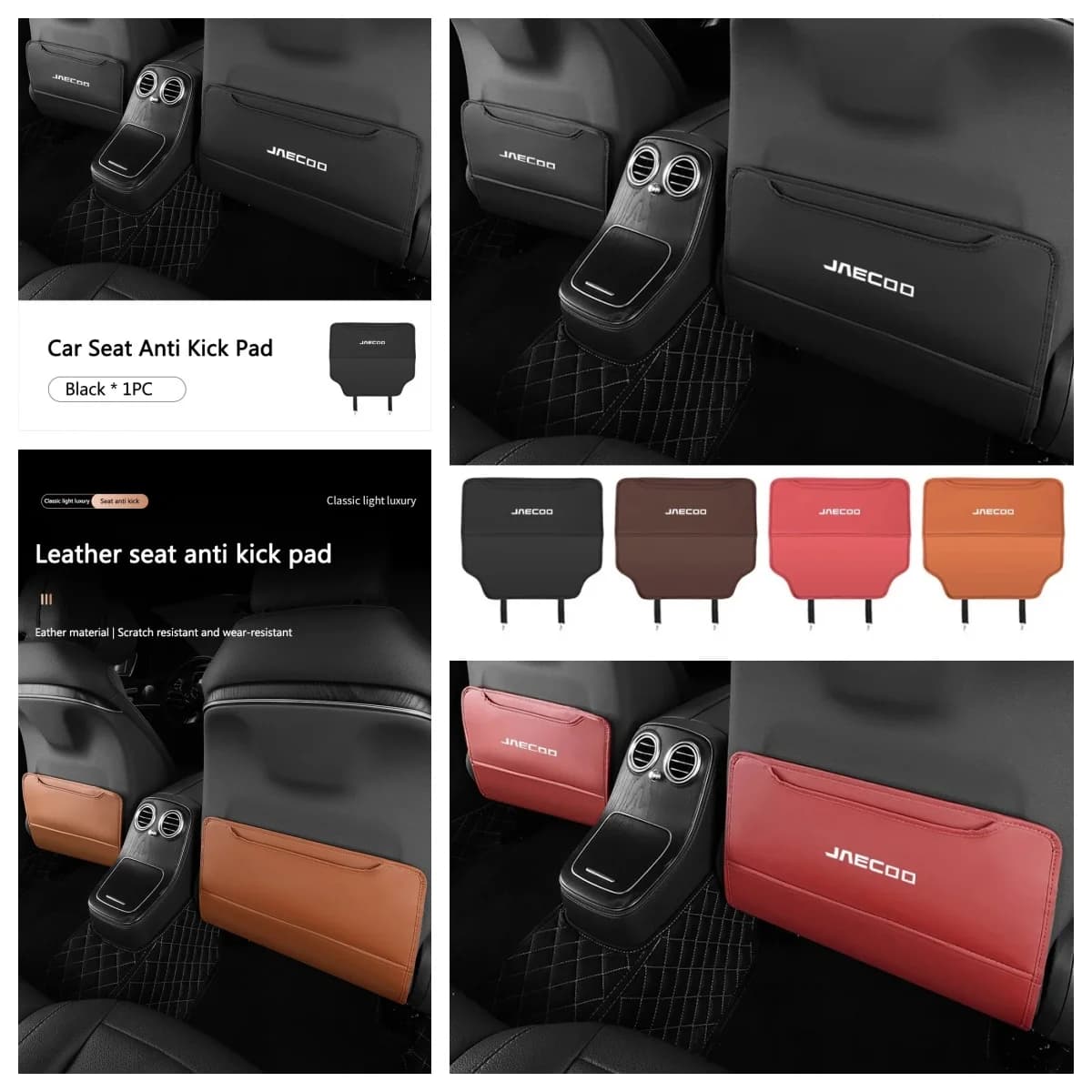 Jaecoo Anti‑Dirty Leather Seat Back Anti‑Kick Mat Protective Cover Fit J7 J8 Chery Tiggo7 Pro Tiggo8 Tiggo9 Omoda C5 Arrizo5 Arr