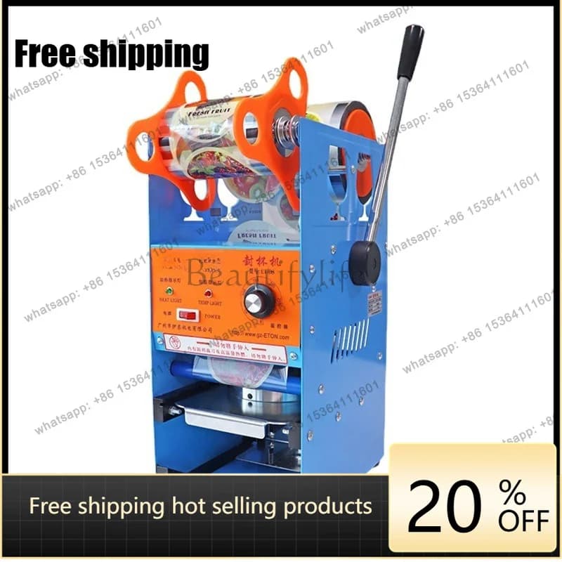 Manual commercial D8 breakfast shop soy milk sealing paper cup plastic hand pressure cup sealing machine