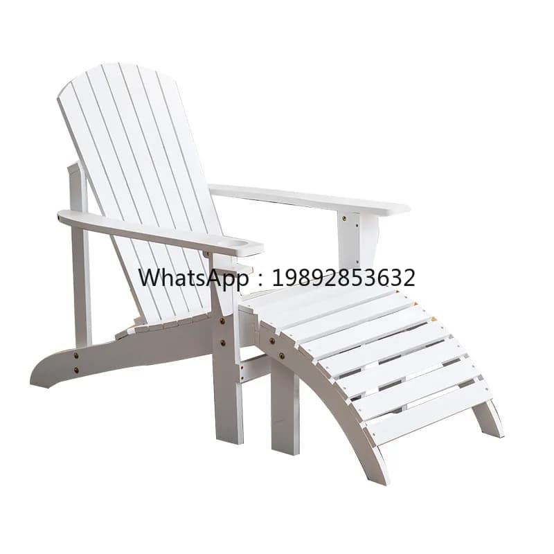LYY Outdoor Solid Wood Frog Chair Leisure Hotel Recliner Courtyard Villa Pool Recliner