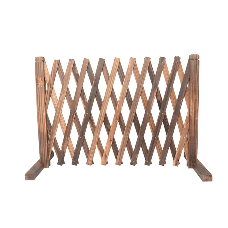 Wooden Fence Retractable Garden Trellis Photo Background for Yard Balcony