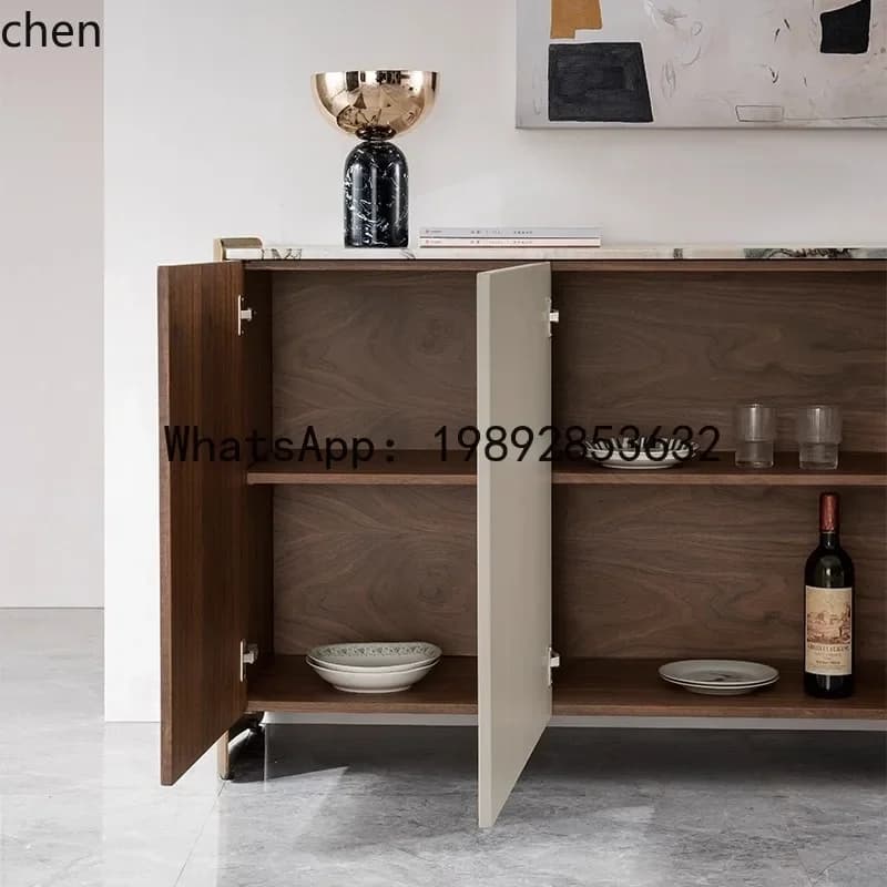 O15-  Style Marble Sideboard Living Room Entrance Cabinet Modern Minimalist Decorative Storage Cabinet Side Cabinet