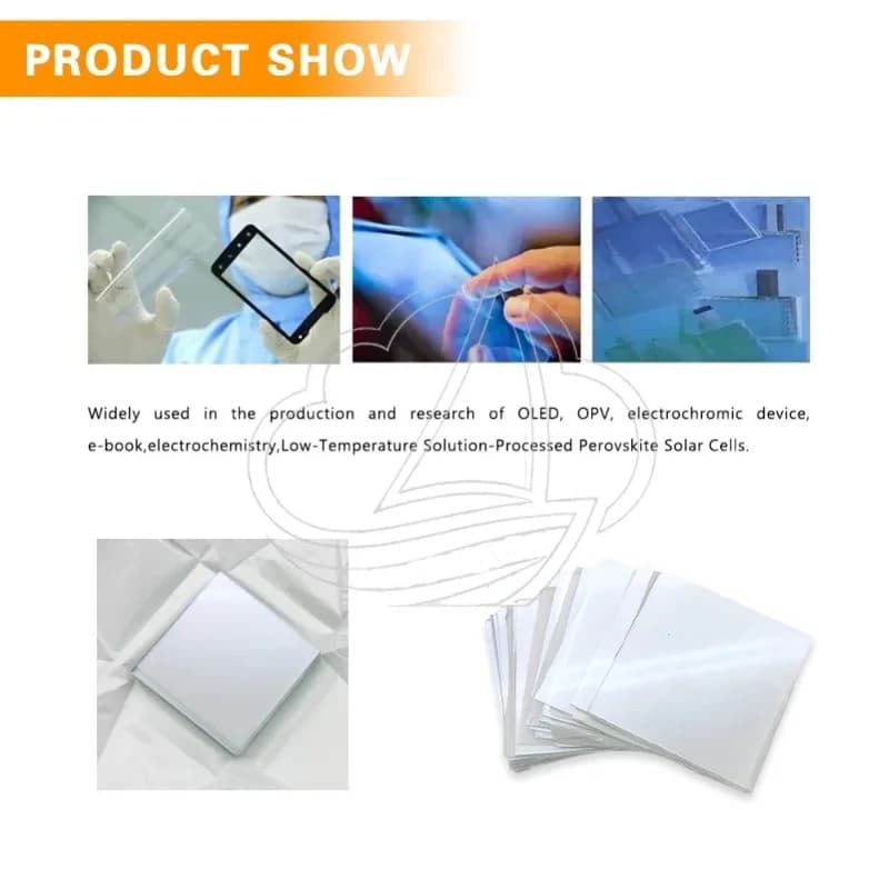 Indium Tin Oxide Coated Glass 50x50x1.1mm 10Pcs Transparent Conductive Glass for Lab