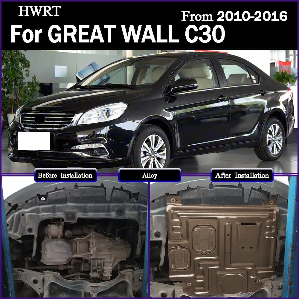For GREAT WALL C30 2010-2016 1.5L Car Accessories Black Under Engine Guard Mudguard Board Splash Shield Mud Fender Plate Panel