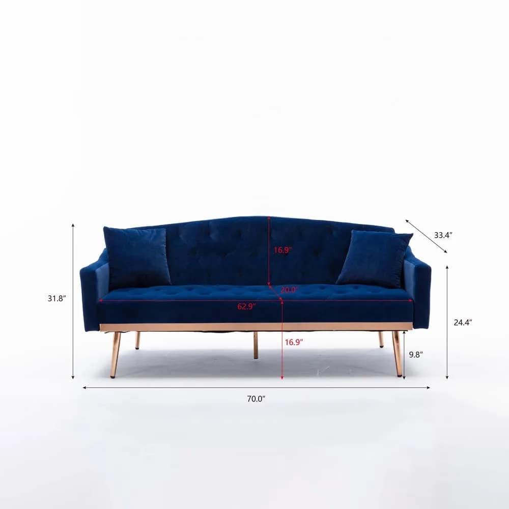 Modern fabric blue luxury convertible foldable sleeper Acacia sofa and living room living room