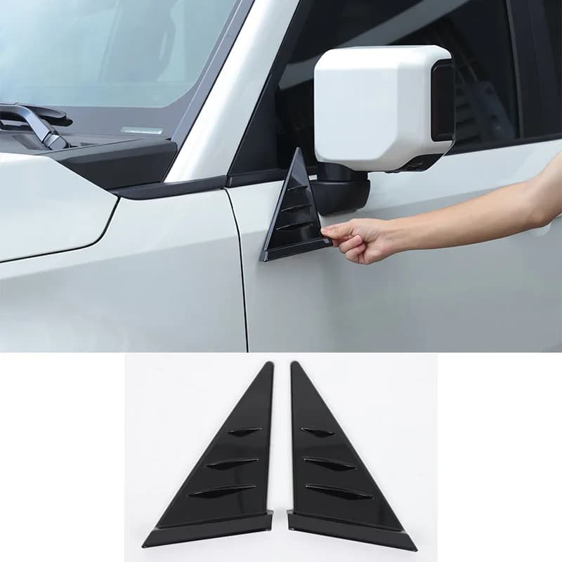 For Toyota Land Cruiser Prado 250 LC250 2024+ABS Glossy Black Car Rear Mirror Side Triangle Spoiler Decorative Board Accessories