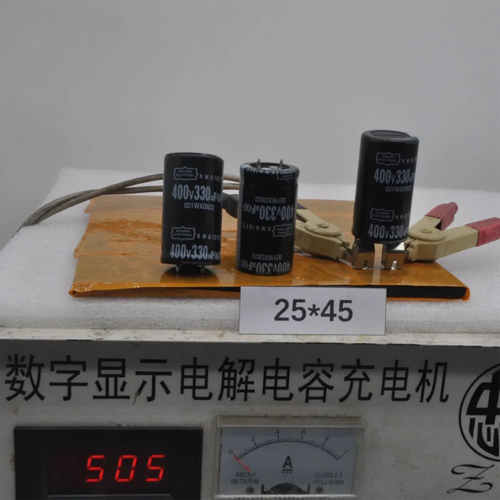 1PCS 400V 330UF Electrolytic Capacitor 25 * 45mm Hard Pin 400V 330UF Power Transformer Electric Welding Machine Capacitor