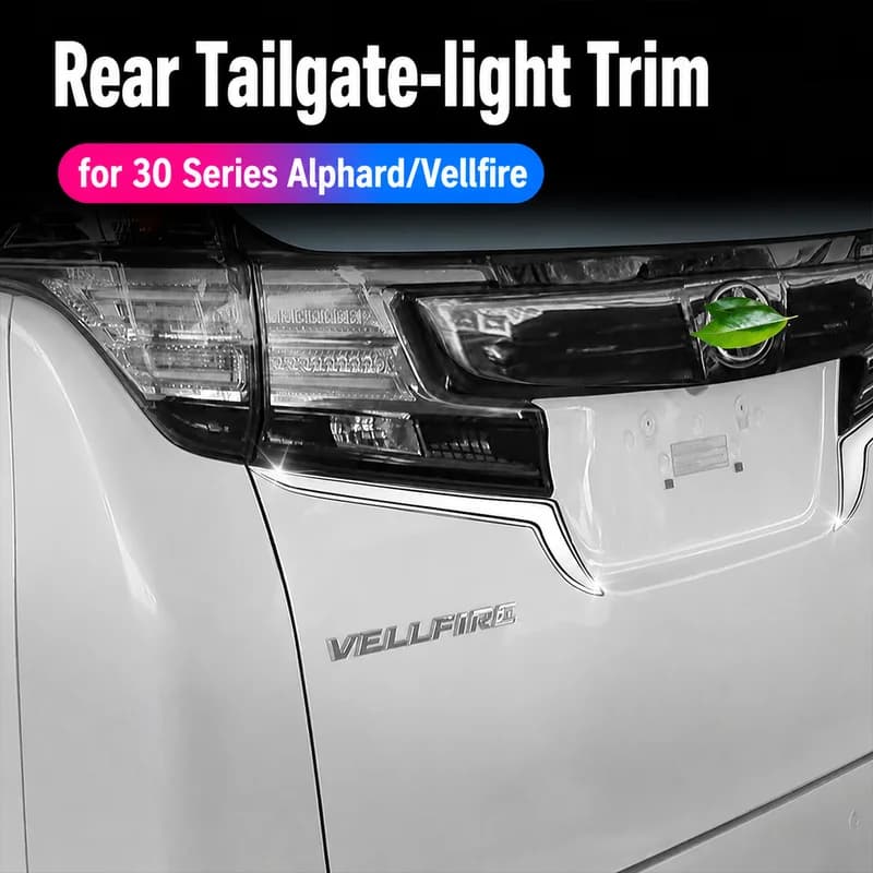 Car Rear Tail Lamp Trim for Toyota Alphard Vellfire 30 Series Exterior Accessories Stainless Steel Tailgate Molding Decorative