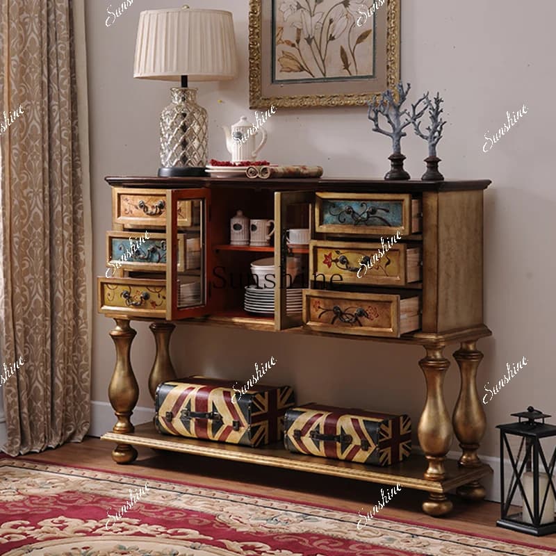 American porch decorative side cabinet long table partition sofa back to corridor table  FT