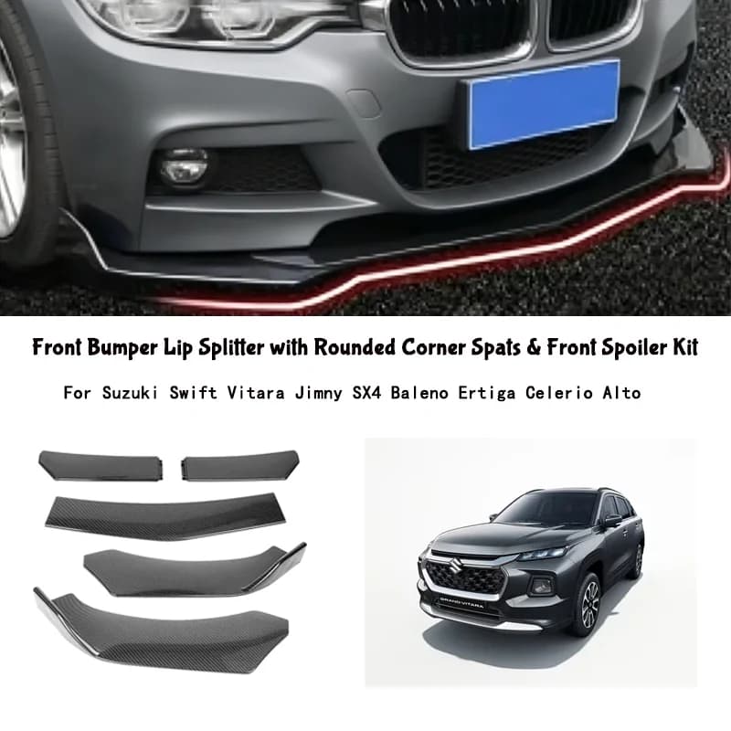 5-Segment Adjustable Front Bumper Lip Splitter Body Kit For Suzuki Swift Vitara Jimny SX4 Baleno Ertiga Celerio Alto