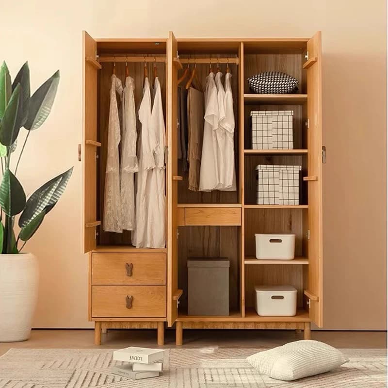 Items Brown Wardrobes Closet Wooden Small Modern Adult Storage Wardrobes Cute Saving Drawers Guarda Roupas Furniture For Home