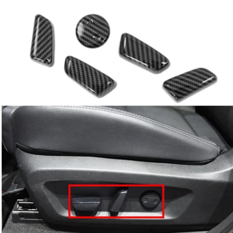 Car Seat Adjustable Knob Button Switch Cover Trim Sticker Auto Frame Accessories For Nissan X-trail Xtrail Rogue 2021 2022 2023