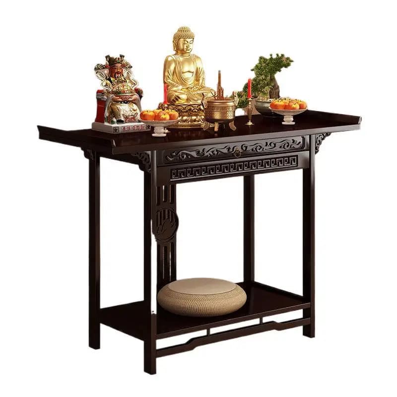 LMM Household Incense Buddha Cabinet Chinese Entrance Table Solid Wood God of Wealth Cabinet