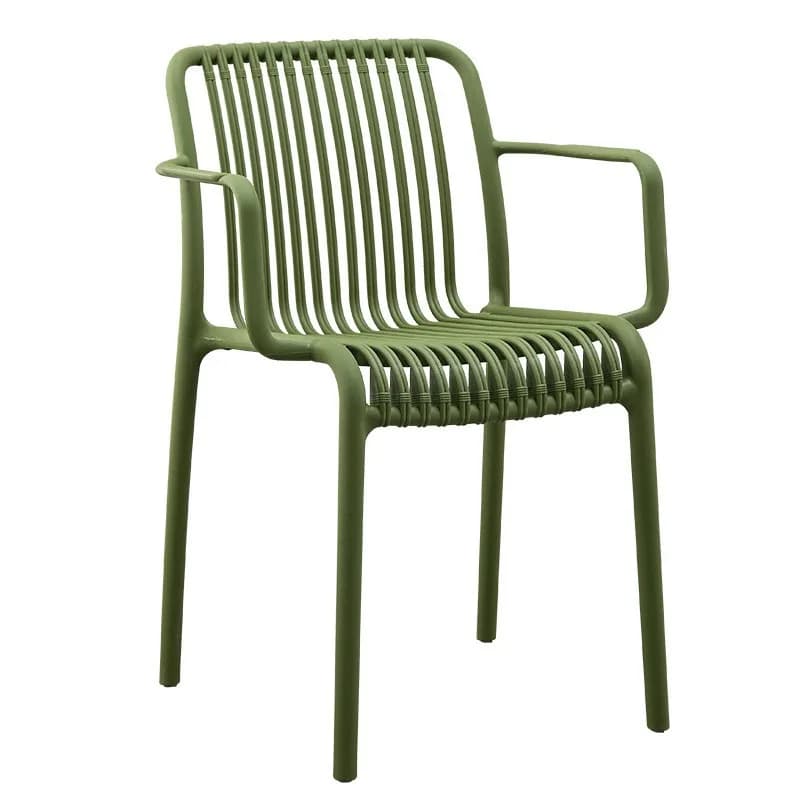 LTT Simple Home Plastic Chair Stackable Armchair Balcony Outdoor Chair