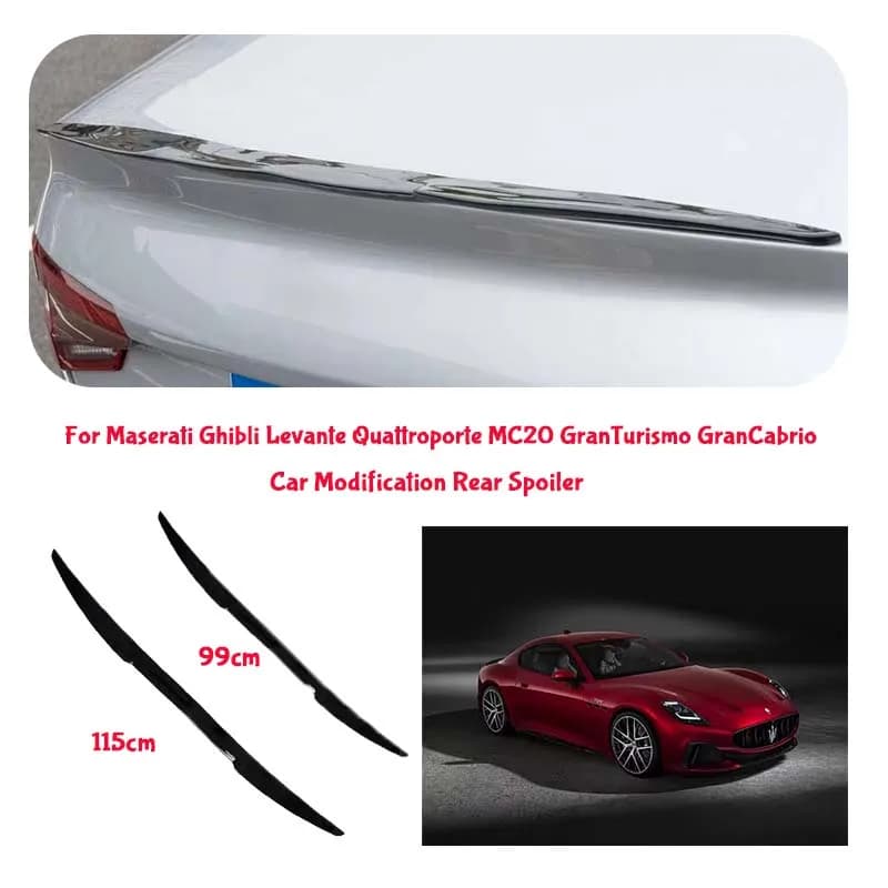 For Maserati PVC Material Car Special Tail Wing Punch-Free Integrated Paste Auto Spoiler car wing