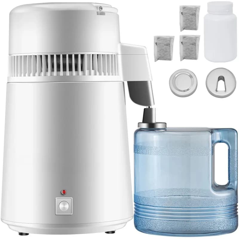 4L Water Distiller Purifier Filter Dispenser Heating Drinking Bottle Softener Stainless Steel Home Appliance for Offic