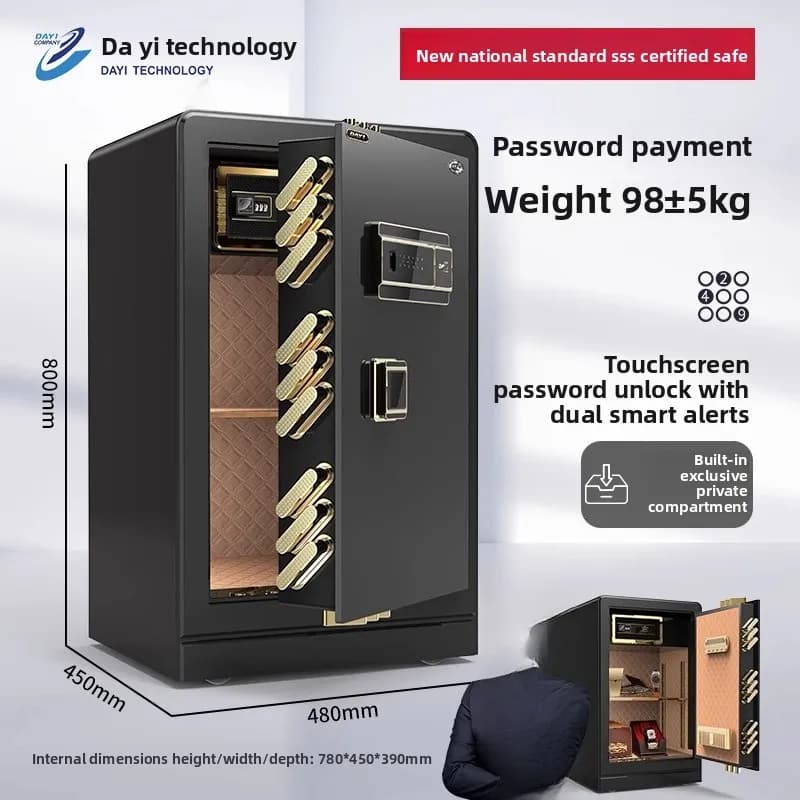 LH Safe Home Thickened Weighted Safe Deposit Box Password Bedside Table