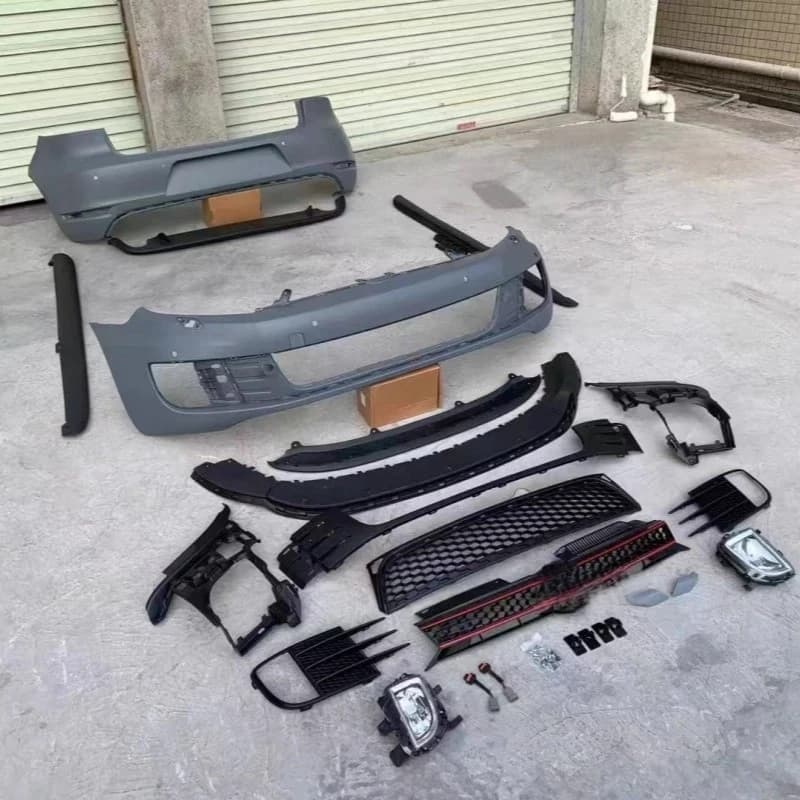 High Quality GTI Style Body Kit For VW Golf 6 2010-2013 Modified Front Rear Bumper Side Skirts Grille Fog Lamp Assembly Car Acce