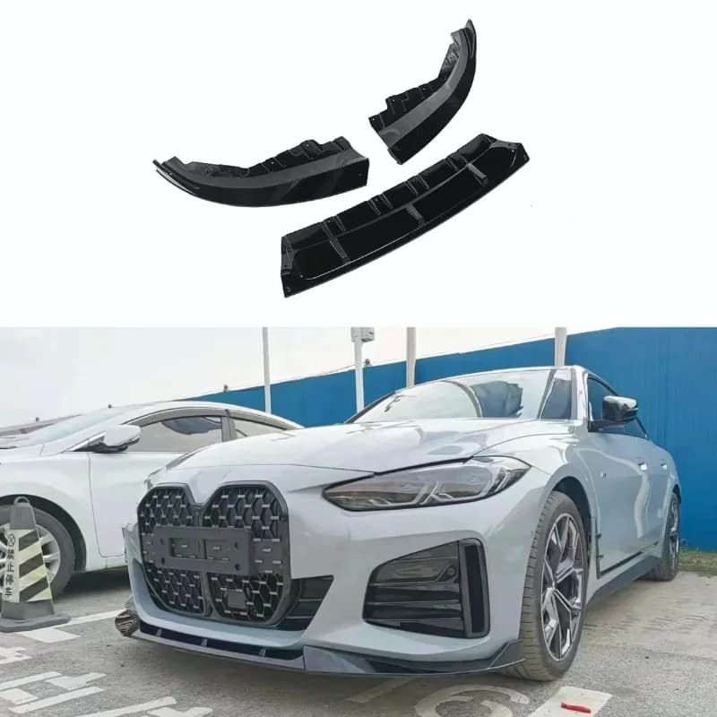 For BMW 4 Series G26 4 Door Gran Coupe 2021-2025 Competition Style Front Bumper Lip Chin Spoiler Splitter Carbon Look Aggressive