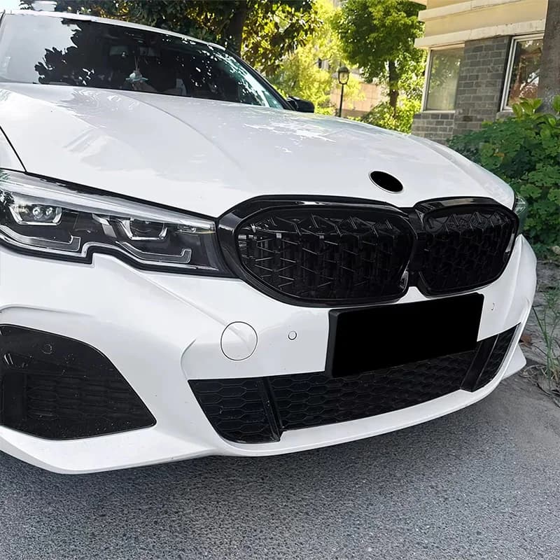 Car Front Bumper Kidney Grill Diamond Style Racing Grille For BMW 3 Series G20 G21 2019-2022 318i 320i 320d 330i 340i 340d
