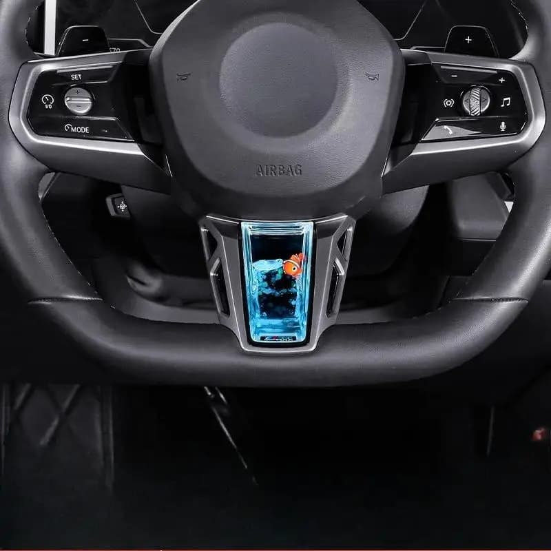 For BMW I3 X3  2/4 Series M240i M2 M3 M4 2024-2025 Steering Wheel Dynamic Sequin Decoration Fish Farming Interior Jewelry