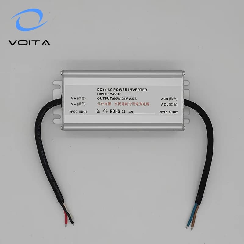 Mini Inverter 24Vdc to 24Vac 60W Power Inverter Dc to Ac Converter for DomeStabilizer Pan