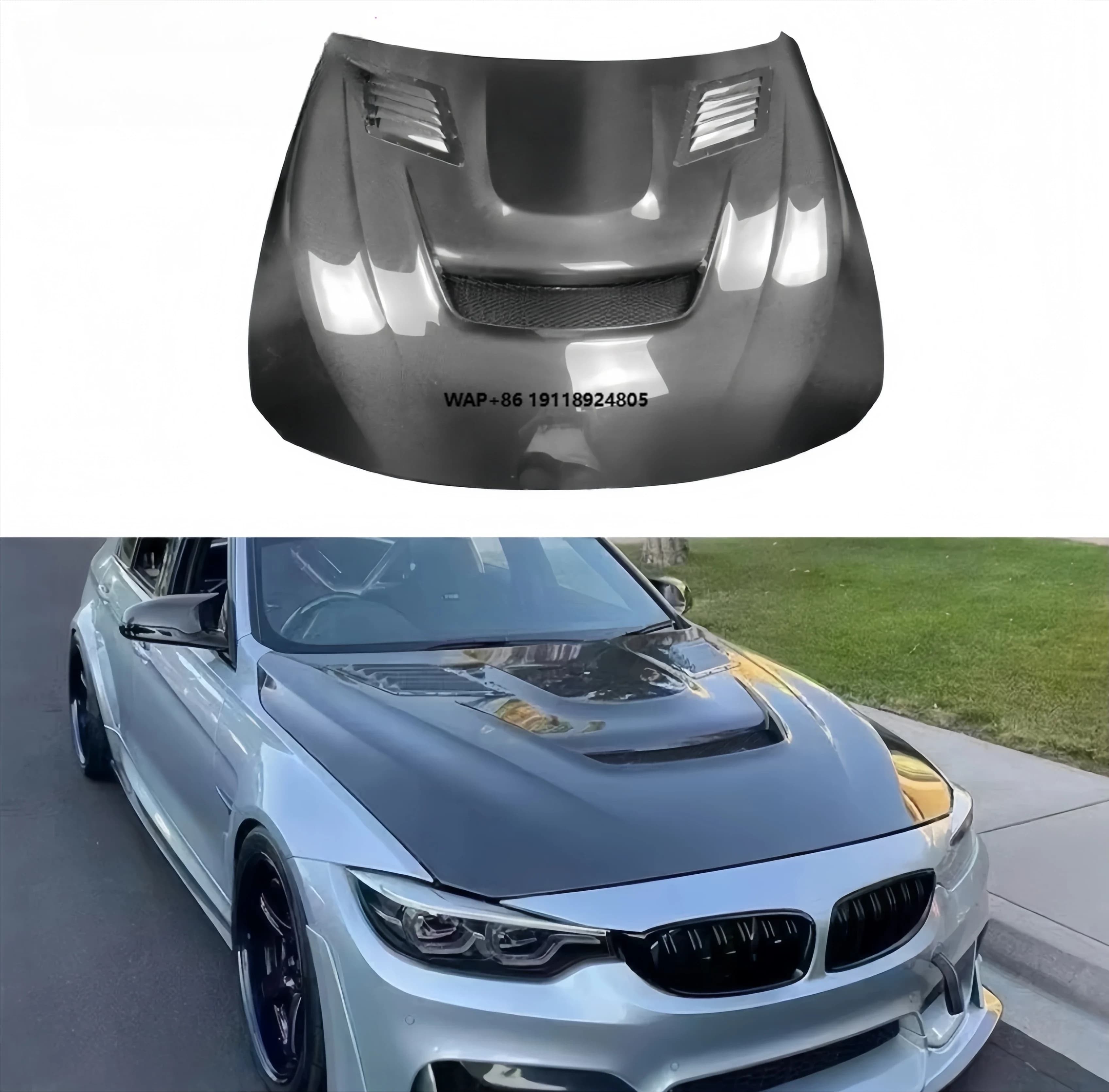 For  M3 M4 F80 F82 F83 New Accessories Carbon Fiber Engine Hood with Head Cover and Screws