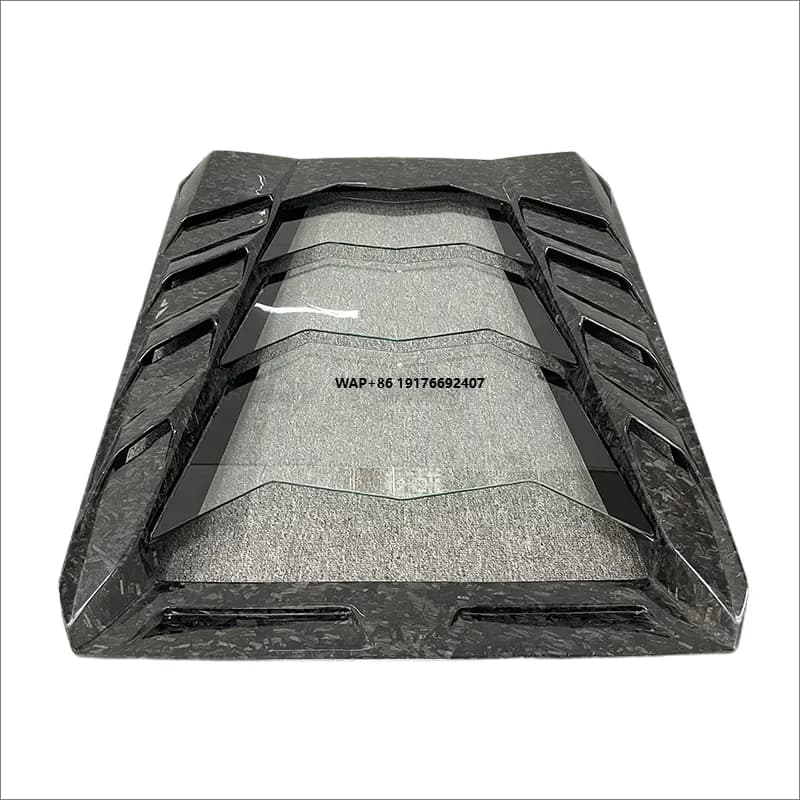 MSY Style Carbon Fiber Rear Engine Hood With Glass for 2014-2018 Lambo Huracan LP580 LP610