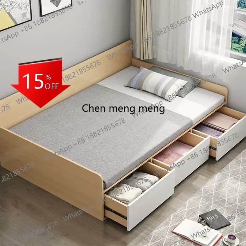 Q181 Soft Floor Bed Multifunctional Storage Sleeping Comfortable Space Saving Japanese Design Bed Japanese Beliche Patio Furnitu