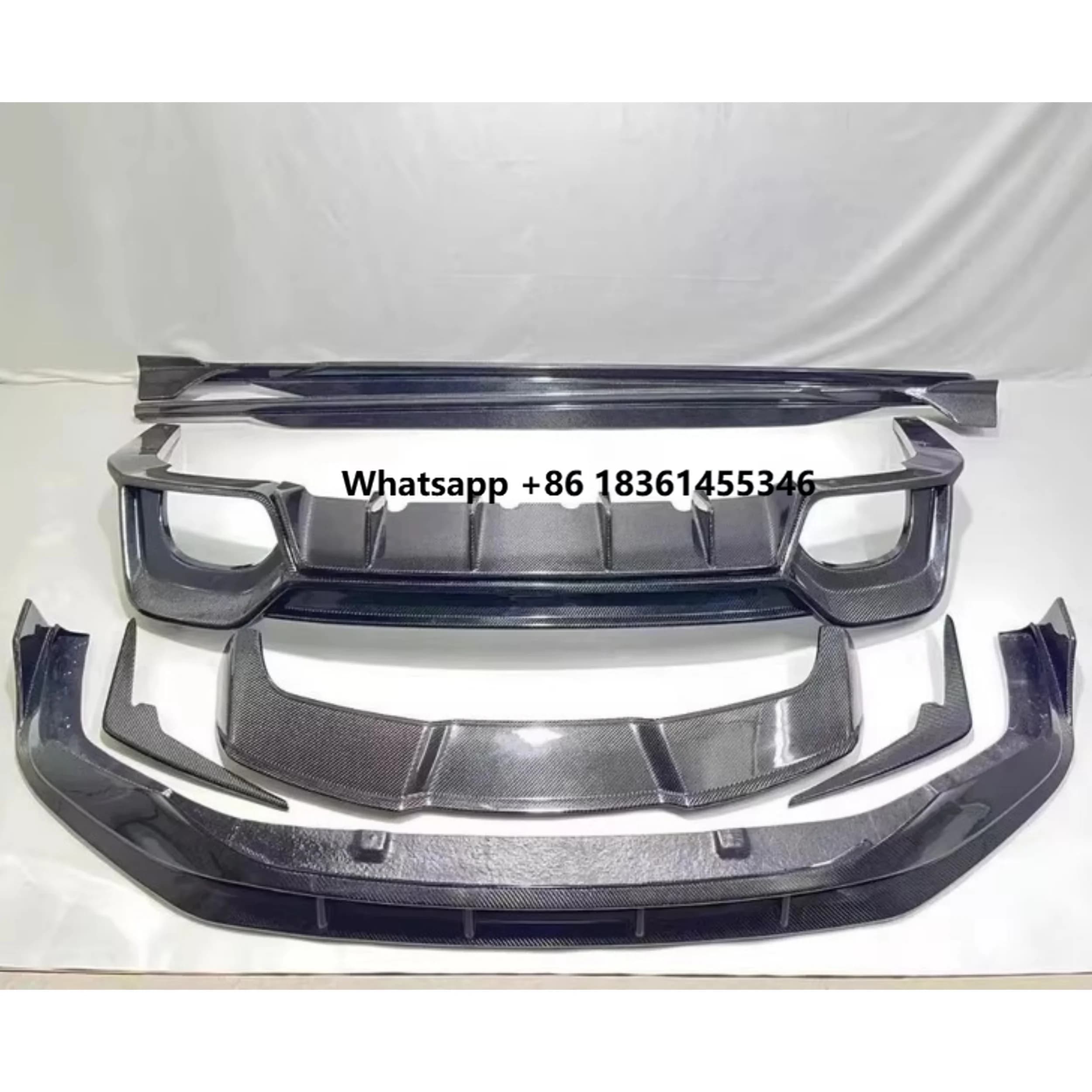 For RS6 RS7 C8 modified Front shovel Rear lip Rear spoiler Side skirt Tail wing  Car Accessories Carbon fiber Body Kit