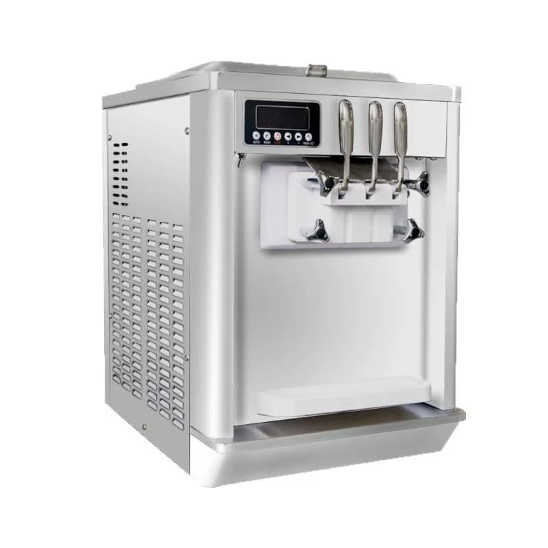 Commercial and household automatic ice cream machine, desktop three-head soft machine yogurt machine frozen food processing